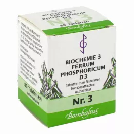 BIOCHEMIE 3 Ferrum phosphoricum D 3 tabletes, 80 kapsulas