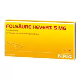 FOLSÄURE HEVERT 5 mg ampulas, 10 gab