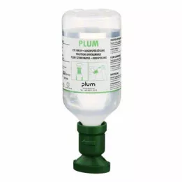 PLUM NaCl acu skalošanas šķīdums ar acu glāzi, 500 ml