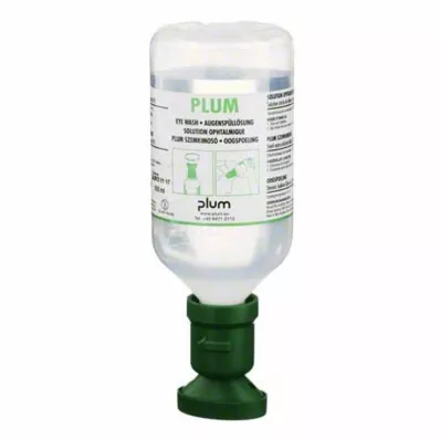 PLUM NaCl acu skalošanas šķīdums ar acu glāzi, 500 ml