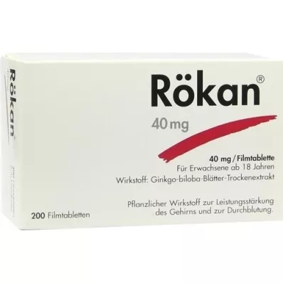 RÖKAN 40 mg apvalkotās tabletes, 200 gab