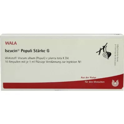 ISCUCIN populi cietes G ampulas, 10X1 ml