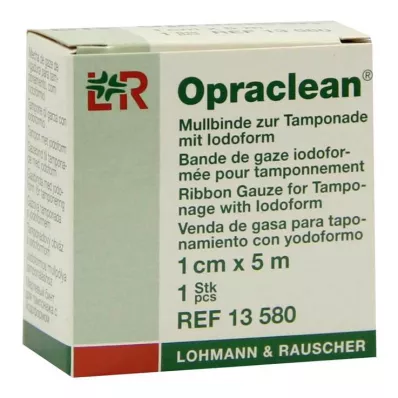 OPRACLEAN Marles spilventiņš tamponam ar jodoformu 1 cmx5 m, 1 gab OPRACLEAN Marles spilventiņš tamponam ar jodoformu 1 cmx5 m, 1 gab