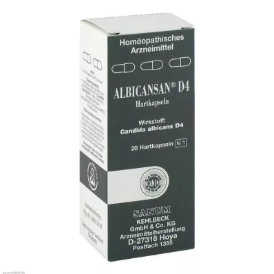 ALBICANSAN D 4 kapsulas, 20 gab ALBICANSAN D 4 kapsulas, 20 gab