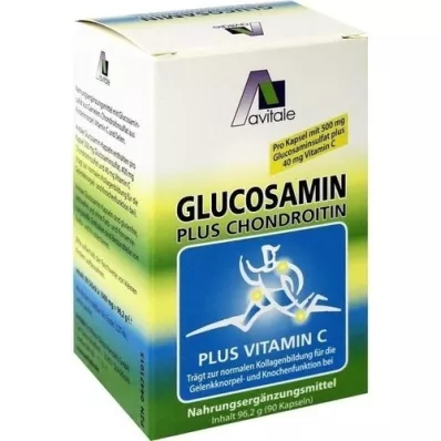GLUCOSAMIN 500 mg+Hondroitīns 400 mg kapsulas, 90 gab