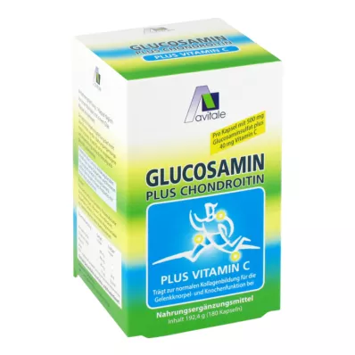 GLUCOSAMIN 500 mg + hondroitīns 400 mg kapsulas, 180 kapsulas