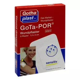 GOTA-POR Sterili brūču plāksteri 5x7,2 cm, 5 gab