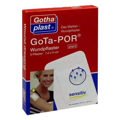 GOTA-POR Sterili brūču plāksteri 5x7,2 cm, 5 gab GOTA-POR Sterili brūču plāksteri 5x7,2 cm, 5 gab
