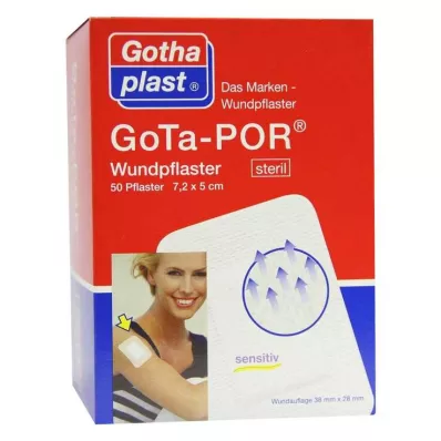 GOTA-POR Sterili brūču plāksteri 5x7,2 cm, 50 gab