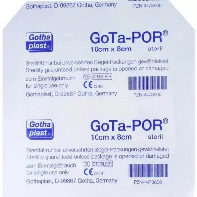 GOTA-POR Sterils brūču apmetums 80x100 mm, 1 gab GOTA-POR Sterils brūču apmetums 80x100 mm, 1 gab
