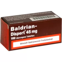 BALDRIAN DISPERT 45 mg apvalkotās tabletes, 100 gab