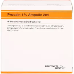 PROCAIN Röwo 1% ampulas 2 ml, 10X2 ml