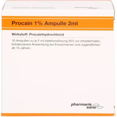 PROCAIN Röwo 1% ampulas 2 ml, 10X2 ml