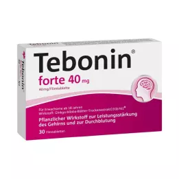 TEBONIN forte 40 mg apvalkotās tabletes, 30 gab