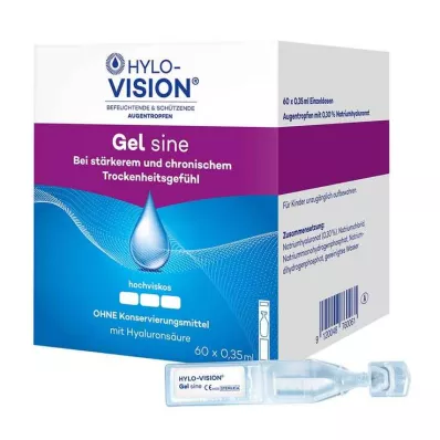 HYLO-VISION Gel sine vienas devas pipetes, 60X0,35 ml HYLO-VISION Gel sine vienas devas pipetes, 60X0,35 ml