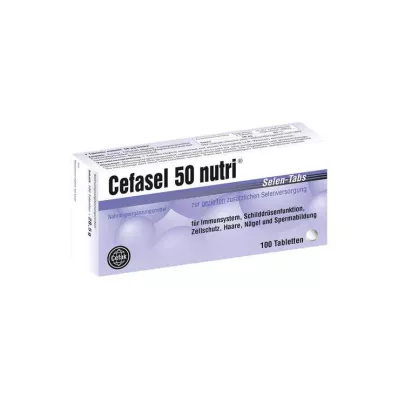 CEFASEL 50 uzturvielu selēna tabletes, 100 gab CEFASEL 50 uzturvielu selēna tabletes, 100 gab