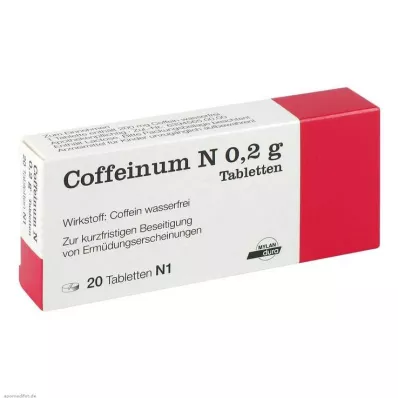 COFFEINUM N 0,2 g tabletes, 20 gab