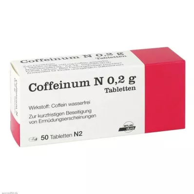 COFFEINUM N 0,2 g tabletes, 50 gab COFFEINUM N 0,2 g tabletes, 50 gab