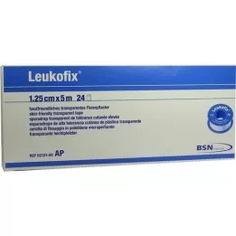 LEUKOFIX Pārsienamais ģipsis 1,25 cmx5 m, 24 gab