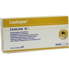 LEUKOPOR 2,5 cmx5 m, 12 gab