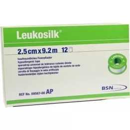 LEUKOSILK 2,5 cmx9,2 m, 12 gab