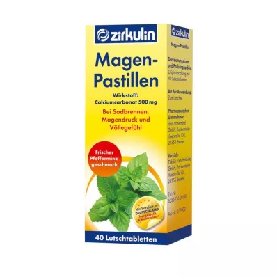 ZIRKULIN Kuņģa pastilas, 40 gab
