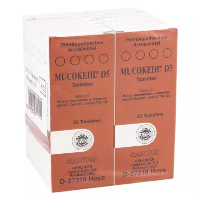 MUCOKEHL Tabletes D 5, 10X20 gab