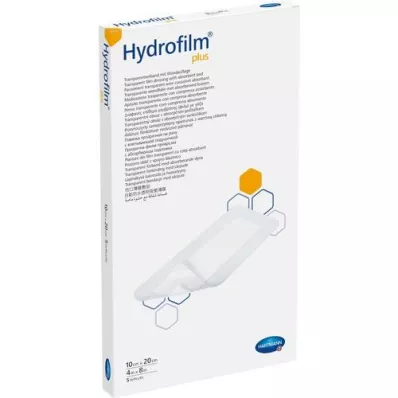 HYDROFILM Plus caurspīdīgs pārsējs 10x20 cm, 5 gab