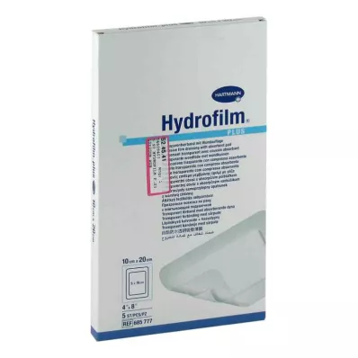 HYDROFILM Plus caurspīdīgs pārsējs 10x20 cm, 5 gab