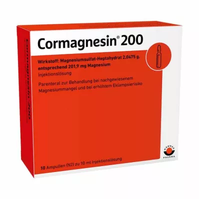 CORMAGNESIN 200 ampulas, 10X10 ml