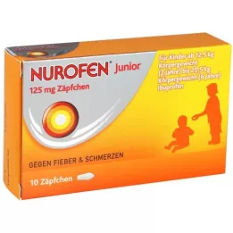 NUROFEN Junior 125 mg svecītes, 10 gab