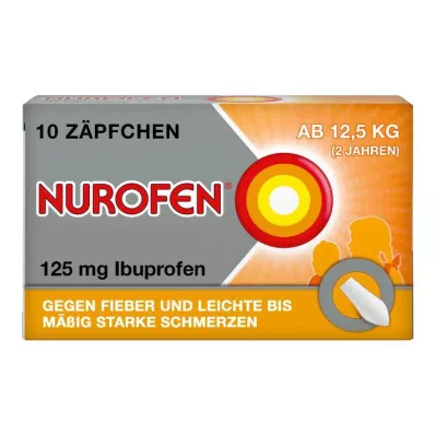 NUROFEN Junior 125 mg svecītes, 10 gab NUROFEN Junior 125 mg svecītes, 10 gab