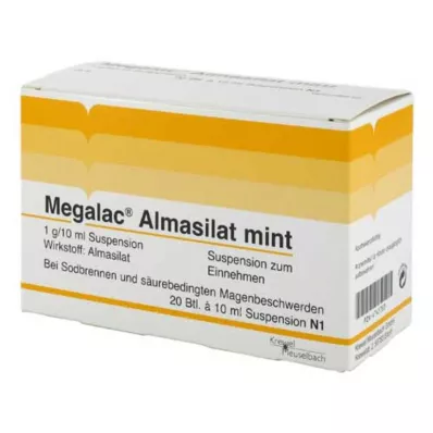 Megalac Almasilat piparmētru suspensija, 20x10 ml Megalac Almasilat piparmētru suspensija, 20x10 ml