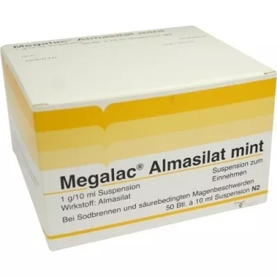 MEGALAC Almasilāta piparmētru suspensija, 50X10 ml