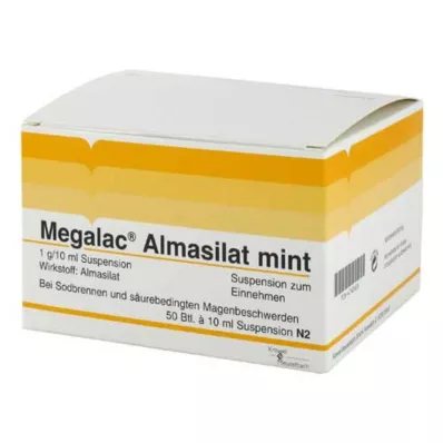 Megalac Almasilat piparmētru suspensija, 50x10 ml