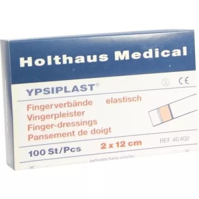 FINGERVERBAND Ypsiplast 2x12 cm elastīga āda, 100 gab