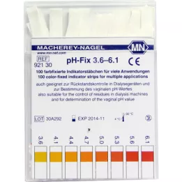 PH-FIX Indikatora nūjiņas pH 3,6-6,1, 100 gab