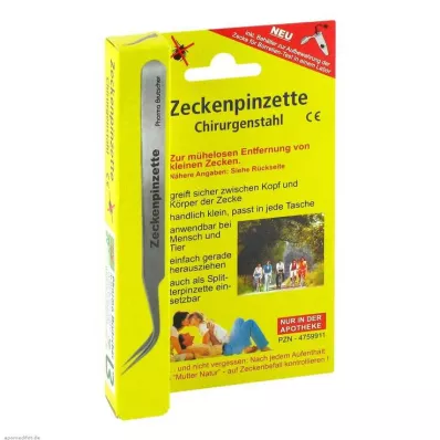 ZECKENPINZETTE Ķirurģiskais tērauds, 1 gab ZECKENPINZETTE Ķirurģiskais tērauds, 1 gab
