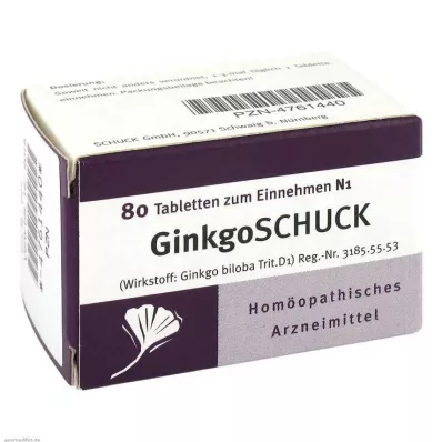 GINKGOSCHUCK Tabletes, 80 gab