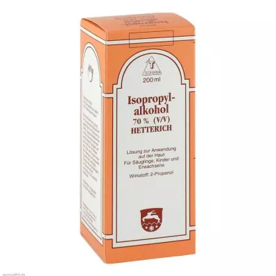 ISOPROPYLALKOHOL 70% V/V Hetterich, 200 ml ISOPROPYLALKOHOL 70% V/V Hetterich, 200 ml