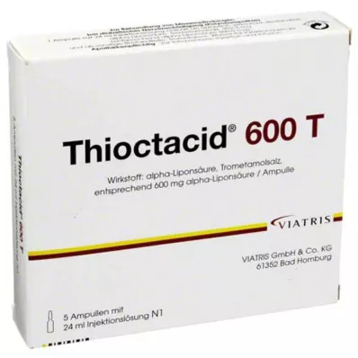 THIOCTACID 600 T šķīdums injekcijām, 5X24 ml THIOCTACID 600 T šķīdums injekcijām, 5X24 ml