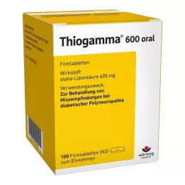 THIOGAMMA 600 iekšķīgi lietojamas apvalkotās tabletes, 100 gab