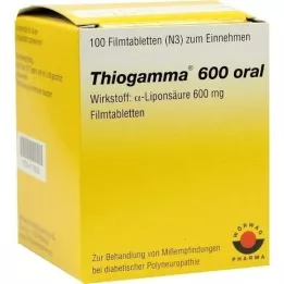 THIOGAMMA 600 iekšķīgi lietojamas apvalkotās tabletes, 100 gab
