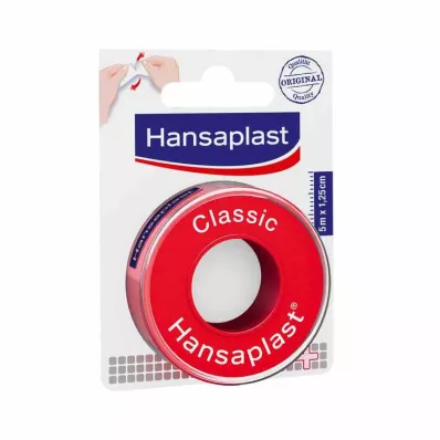 HANSAPLAST Classic 1,25 cm x 5 m fiksācijas apmetums, 1 gab