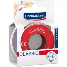 HANSAPLAST Classic 2,5 cm x 5 m fiksācijas apmetums, 1 gab
