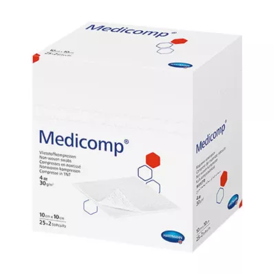 MEDICOMP Neausts komp. nesterils 10x10 cm, 4 kārtu, 100 gab MEDICOMP Neausts komp. nesterils 10x10 cm, 4 kārtu, 100 gab