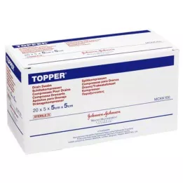 TOPPER Šķēlums Compr.5x5 cm sterils, 20X5 gab