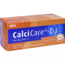 CALCICARE D3 košļājamās tabletes, 100 kapsulas