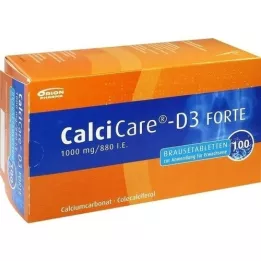 CALCICARE D3 forte putojošas tabletes, 100 gab