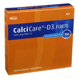 CALCICARE D3 forte putojošas tabletes, 100 gab